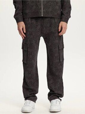 NWT Kuwalla Montreal Jacquard Linen Cargo Pant Size XXL
